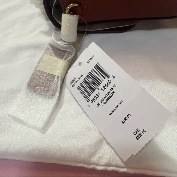 NWT COACH Madison Signature Coated Canvas Mini Shoulder Bag Crossbody Bag Brown - Picture 9 of 16